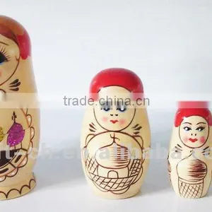 Painted Wooden Russian Nesting Doll thumbnail-1