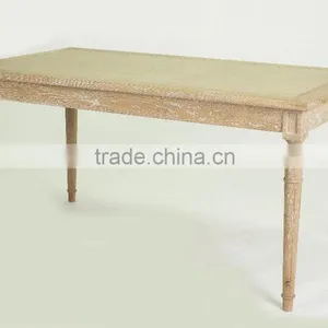 Antique and Classic Wooden Rectangular Dining /Party Table (DT-1072-OAK) thumbnail-1