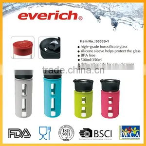 Silicone Sleeve High-grade Borosilicate Glass Bottle thumbnail-1