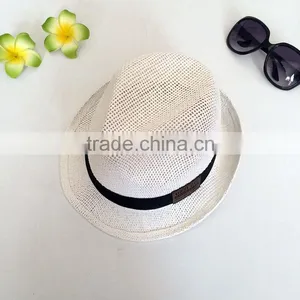 Men's Hollow Straw Hat,Cheap Plain Panama Hat thumbnail-2