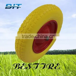 Color PU Form Wheel/wheelbarrow Tyre/ Wheel Barrow Tyre Tube/ Cart Tyre thumbnail-2
