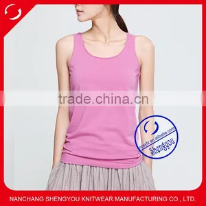 Custom 100 Cotton Tank Top for Women Wholesale China thumbnail-1