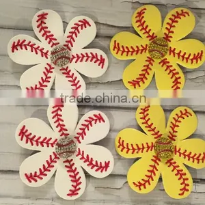 Baseball Softball Flower Sandals T Strap Shoes thumbnail-4