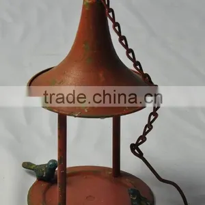 Antique Red Home&garden Metal Bird Feeder thumbnail-1