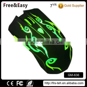 Customed Logo High Quality LED Lighted Optical Wired Gaming Mouse thumbnail-3