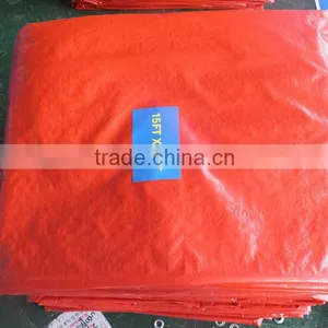 pe Tarpaulin Roll High Density Polyethylene Leno Woven Fabric High Tensible Strong Two Side Lamination Striped Hem pp Rope China thumbnail-1