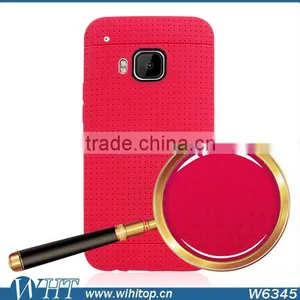 The Newest Design Silicon With Honeycomb Case for HTC One M9 Wholesale Price thumbnail-3