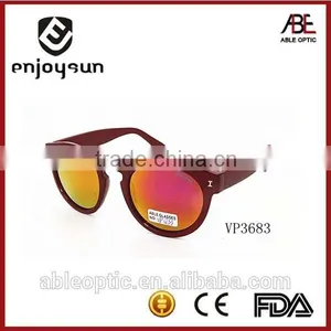 Lady Colorful Injection Round Sunglasses thumbnail-3