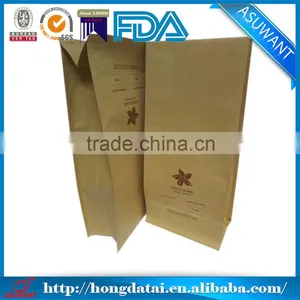Side Gusset Kraft Paper Flat Bottom Bag Heal Seal thumbnail-2