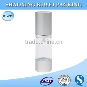 Airless Pump Bottle Silver Matte 1 oz thumbnail-1