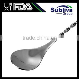 Manufacturer 280mm Stainless Steel 304 Disc Tail Bar Spoon thumbnail-3