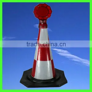 50cm Rubber Safety Cone With Light thumbnail-1