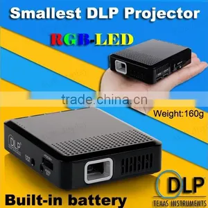 DLP 3LED Mini Projector Smallest DLP Projector Built-in Battery ,support 1920*1080 Resolution Phone Projector thumbnail-1