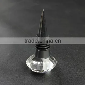 2016 Newest Crystal Bottle Stopper/ Diamond Shape Crystal Glass Bottle Stopper for Wedding Favors and Party Decorations thumbnail-5
