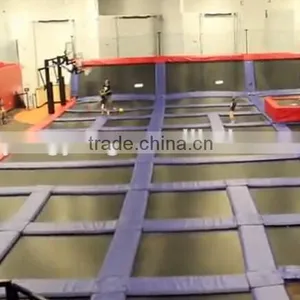 Kids Square Trampoline Park With Basketball Hoop thumbnail-2