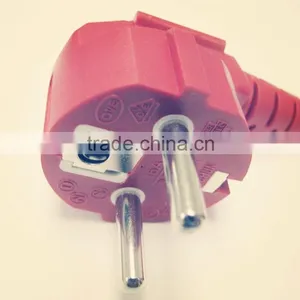 Russian Standard Angle Type 16A/250V 2 Pins Red Electrical Plug thumbnail-1