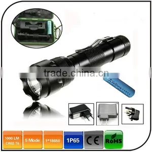 Waterproof Ultrafire Cree Xm-l t6 Led Flashlight 502b High Power Police Flash Light thumbnail-1