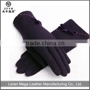 China Wholesale Custom Black Wool Gloves thumbnail-1