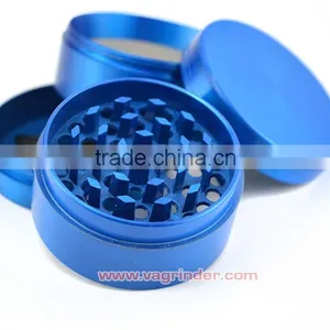 VA Grinders - 2.5 Inch Herb Grinder - 4 Piece Titanium Series - Pollen Catcher, Kief Scraper, Trave Pouch thumbnail-4