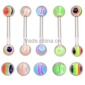 TR01038 Resin Barbell Tongue Ring Jewelry , Tongue Barbell Body Piercing thumbnail-4