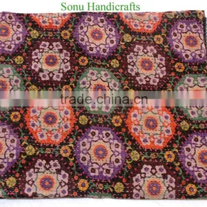 Indian Kantha Quilt Bedspread Throw Blanket Vintage Ethnic thumbnail-4