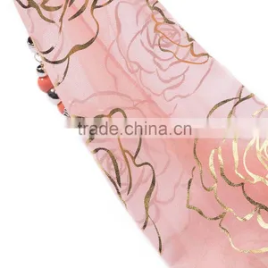 Gold Line Dubai Scarf With Large Acrylic Beads Chain for Women thumbnail-3