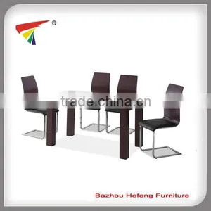 Luxury Dining Table Set With 4 Wooden Chairs thumbnail-1