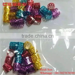 Dread Lock Dreadlocks Braiding Beads Golden Metal Cuffs Hair Accessories Decoration Filigree Tube Silver Golden Colorful Quality Choice thumbnail-6