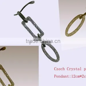 18K Gold Plating Pendant Chain Necklace& Czech Crystal Necklace LN050-3 thumbnail-1