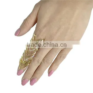 New Rings Finger Stack Knuckle Ring Crystal Set Rhinestone Jewelry Birthday Present thumbnail-5
