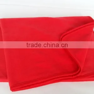 All Season Roll Up Solid Color Polar Fleece Travel Blanket With Carry Handle thumbnail-2