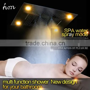 Shower With Led Light Color Remote Control Multiple Function Led Light Shower Rainfall Waterfall Water Curtain thumbnail-2