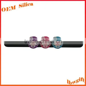 3D Logo Whole Multi Logo Silicone Slap Band thumbnail-1