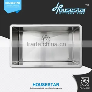 CUPC Stainless Steel Undermount Single Handmade Kitchen Sink Made in China thumbnail-1