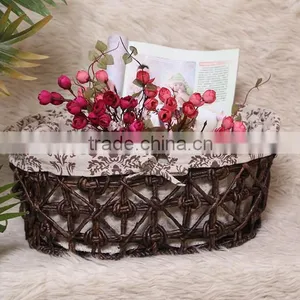 7 Hand Woven - Pastoral Style - Straw - Storage Basket - Storage Basket - Water Basket - Sundry Basket - Woven Baskets thumbnail-2