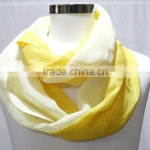 Hand Woven Linen Shaded Loop Scarves Infinity Scarves thumbnail-1