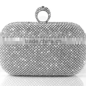 Ladies Evening Party Bags Box Clutch Evening Bag Crystal Clutch Bag thumbnail-1