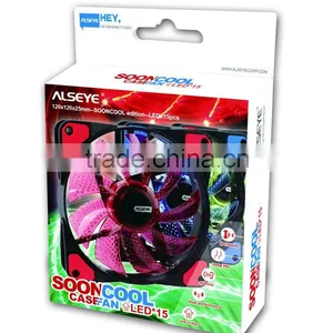 Alseye CA1101w Manufacture SC-120 15 Led 4 Color Porpular Gaming Case Cooling pc Fan thumbnail-5
