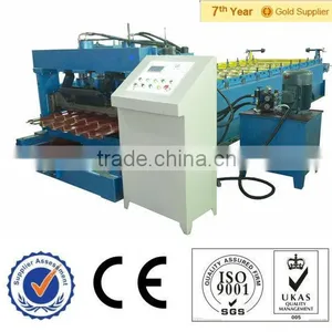Color Steel Curving Roof Tile Panel Roll Forming Machine thumbnail-1