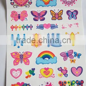Custom Cartoon Water Transfer Temporary Color Tattoos for Kids Body Art Tattoos Safe Non-toxic Color Tattoo Stickers Factory thumbnail-1