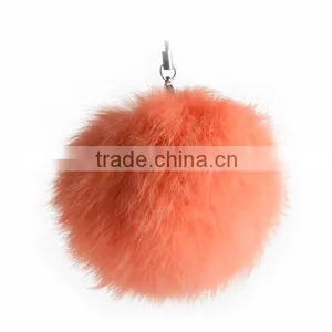 Brand New Rabbit Fur Ball Keychain With High Quality thumbnail-1