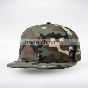Custom Blank Flat Short Brim 5 Panel Camp Cap thumbnail-1