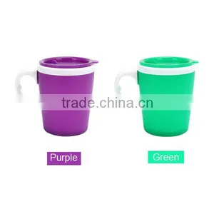 300ml Promotional Gift Double Layer Insulated Plastic Cup With Handle thumbnail-4