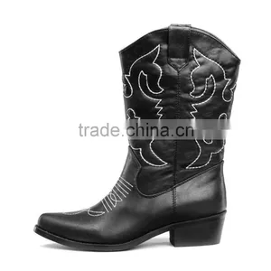 Black Tan Brown Cowgirl&cowboy Genuine Leather Western Boots Wholesale thumbnail-4