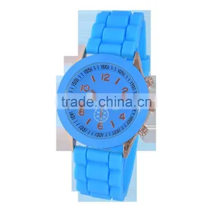 Unisex Silicone Jelly Gel Quartz Analog Sport Wrist Watch Women For Girls thumbnail-1