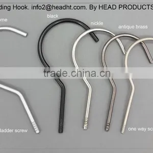 HH Metal Hanger Hooks Nail for Pants Hanger Wooden Hanger Hooks Antitheaft Hook Ring thumbnail-2