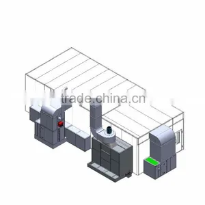 JF Outdoor Spray Booth Pressurized Spray Booth Water Curtain Spray Booth thumbnail-1