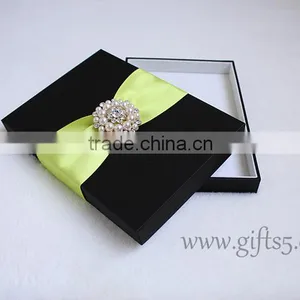 Elegant Black Packaging Boxes for Wedding Invitations thumbnail-5