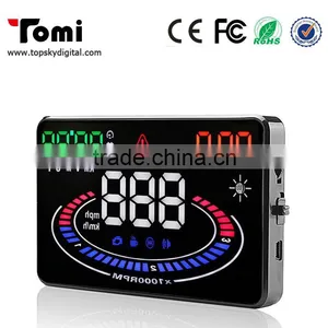 5'5 E300 Car HUD Head Up Display Speed, RPM, Water Temp,E300 HUD Fuel Consumption Speed, Throttle Angle, OBD2, OBDII Interface thumbnail-2