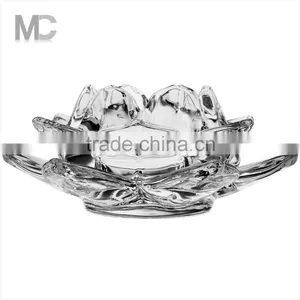 Lotus Style Luxury Decorative Tealight Glass Candle Holder thumbnail-3